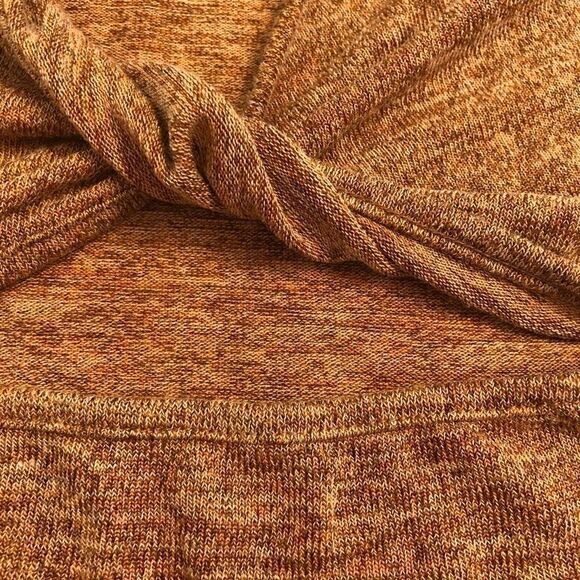 Shein curve cropped burnt orange twist front short sleeve top blouse cheap 1X - Picture 3 of 10